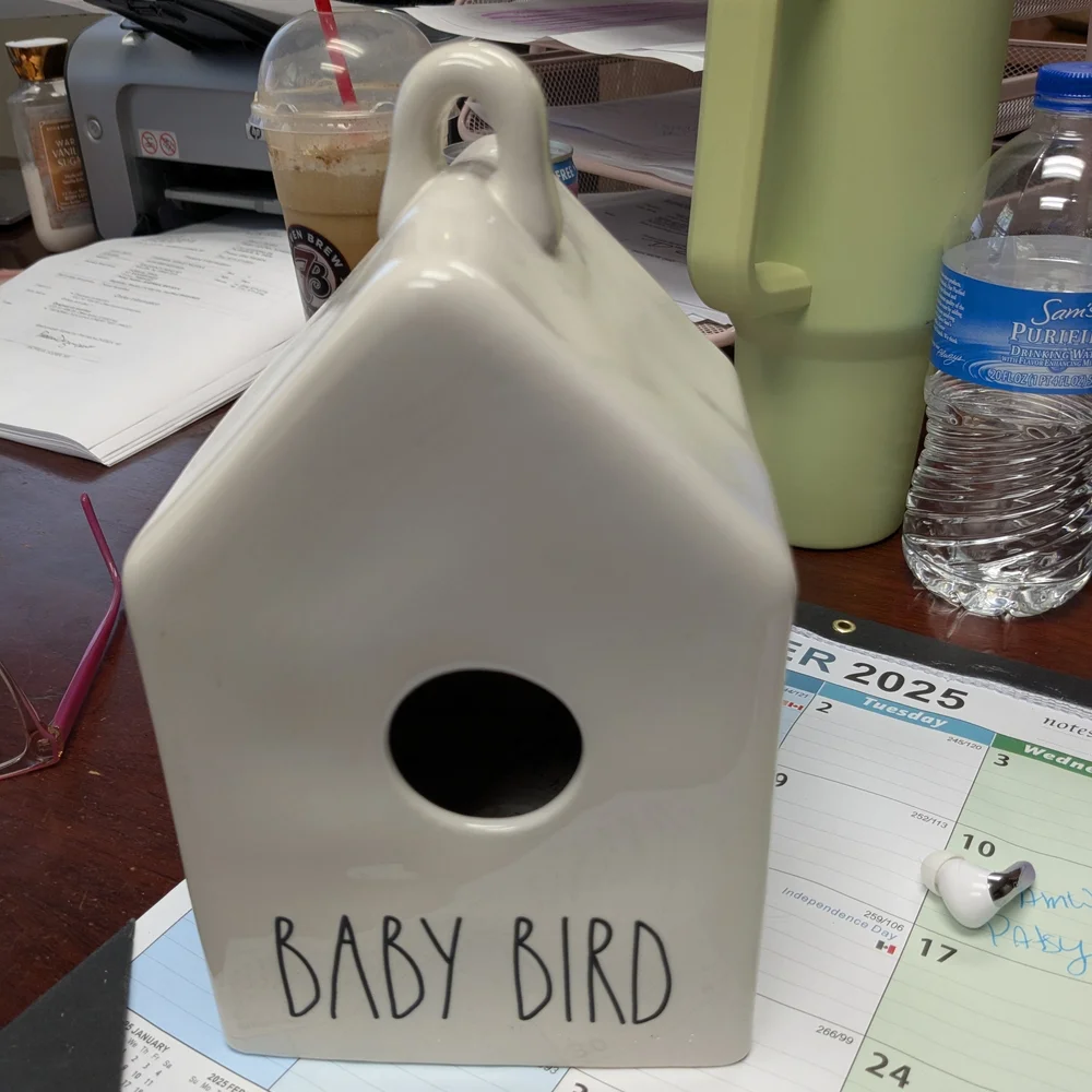 White Ceramic Birdhouse for Baby Birds